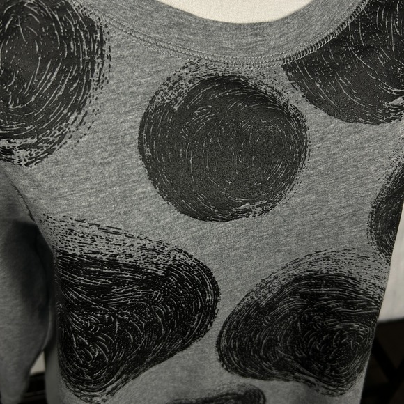 Karen Millen T-Shirt 16 Grey Long Sleeve Sheer Back Scoop Neck Stretch Geometric - Picture 5 of 11